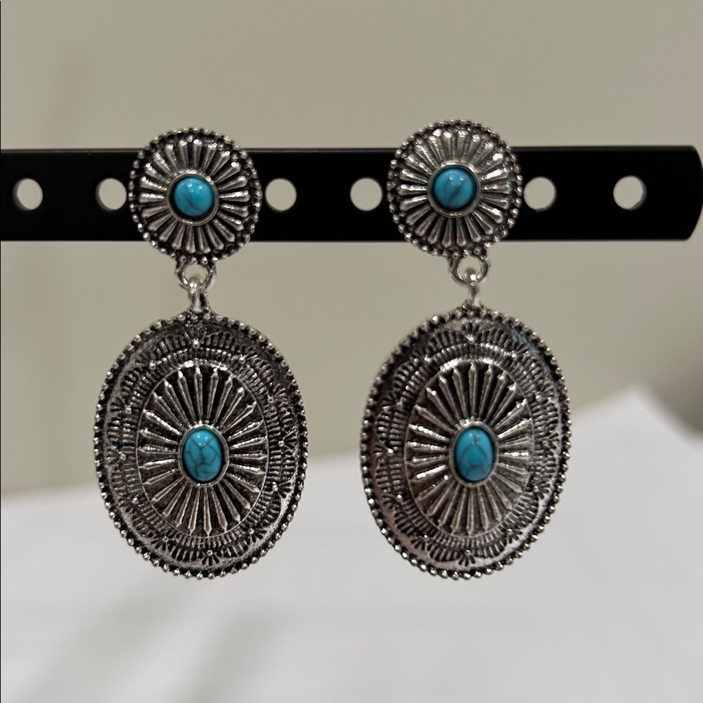 Silver and Turquoise Earrings